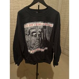 Gear For Fame L Black Graphic Print Crewneck Sweatshirt‎ Benjamin Franklin